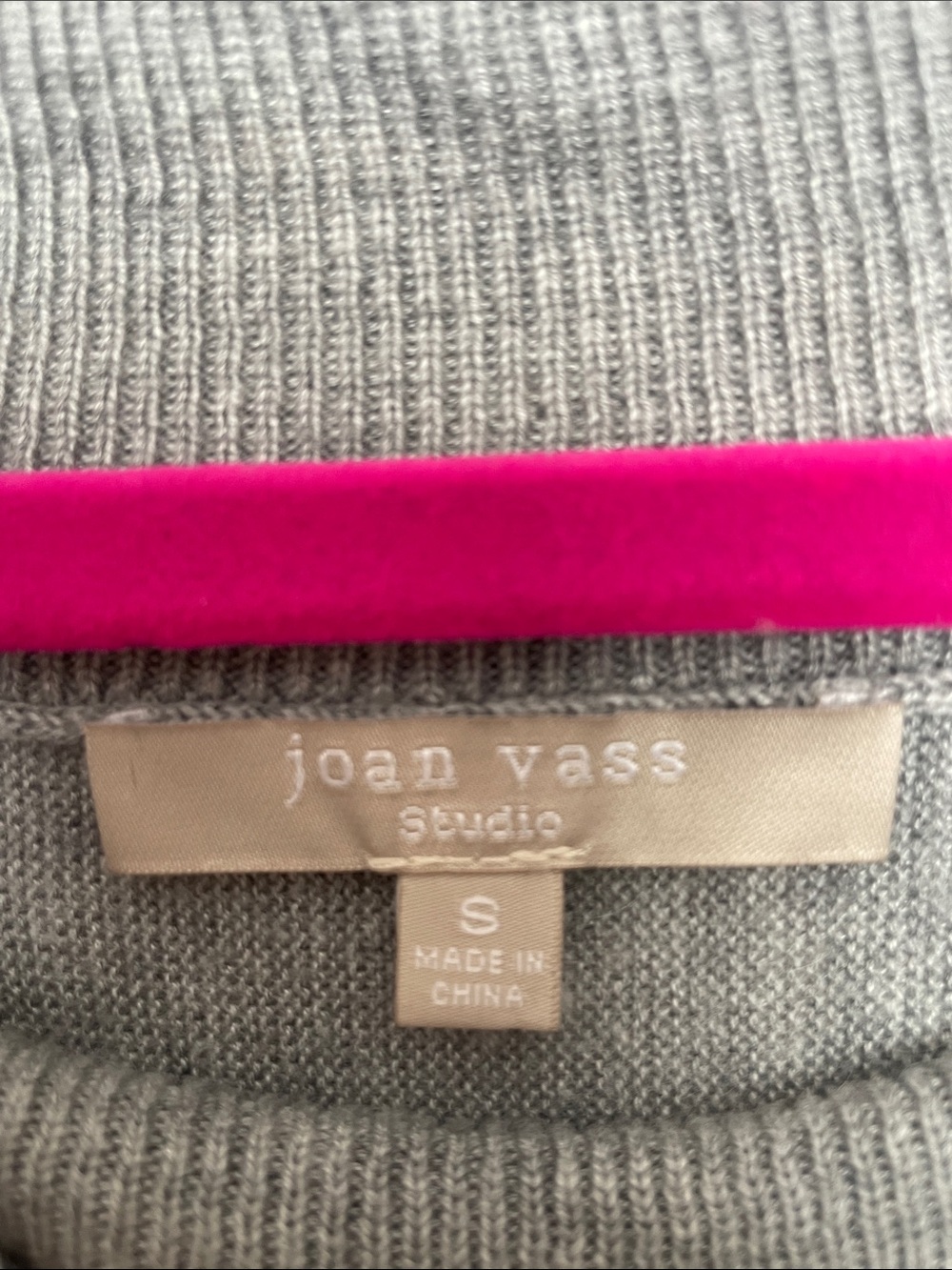 Joan Vass Light Gray Cowl Neck Sleeveless Tunic - Picture 2 of 4